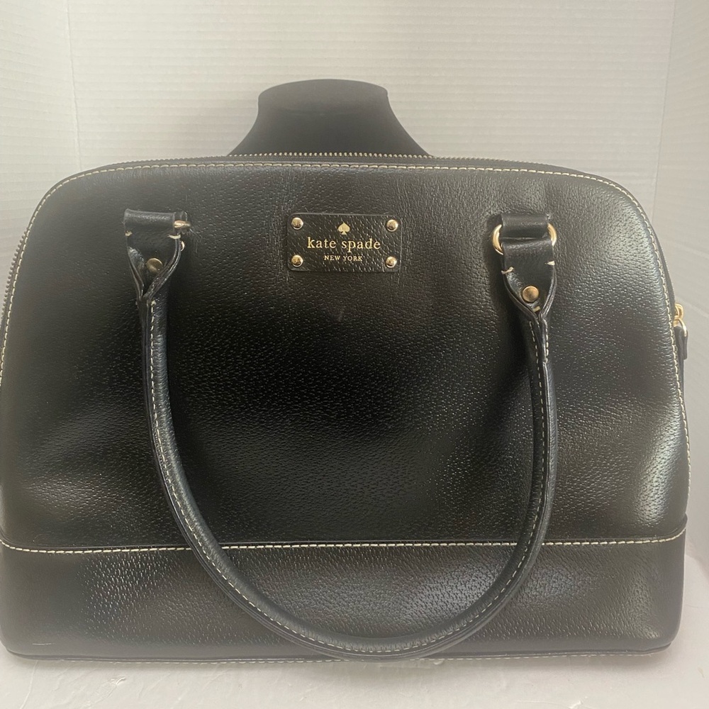 Kate Spade Black Leather Wellesley Satchel